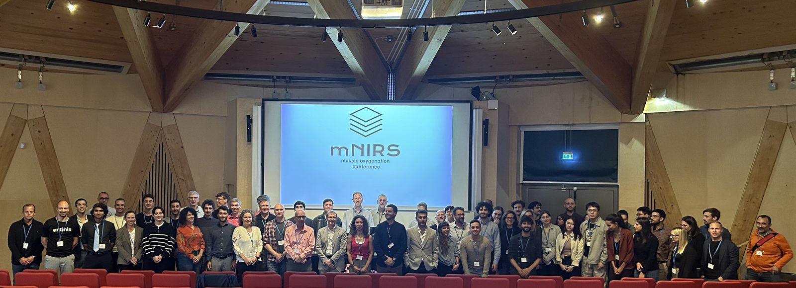 Delegates at the inaugural mNIRS conference, gathered in the lecture theatre at the University of Essex
